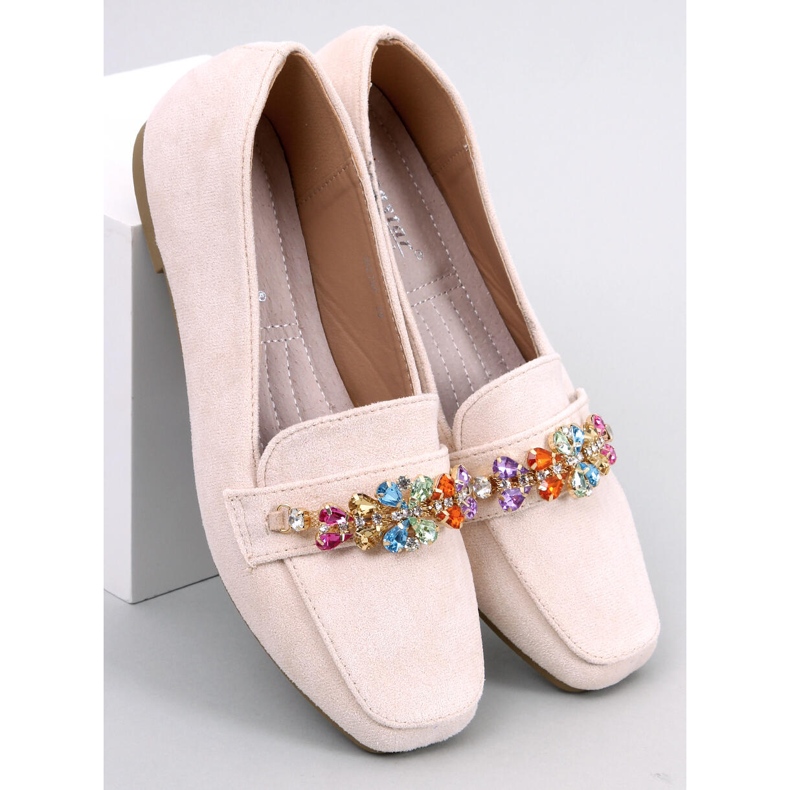 Davitian Beige strass loafers 1