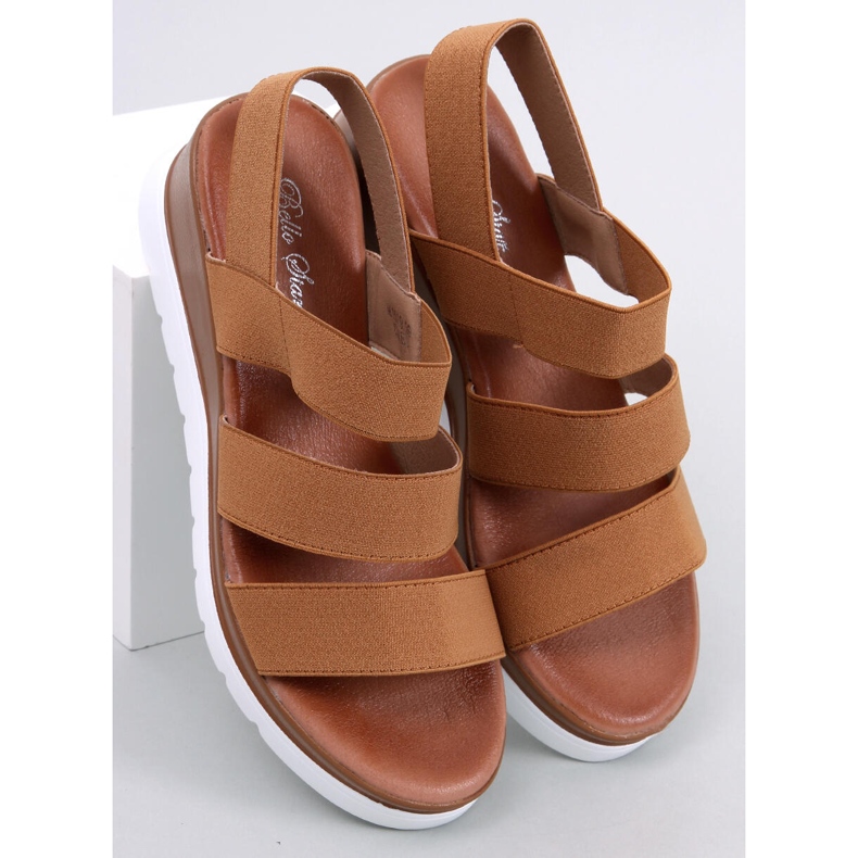 Cregger Camel wedge sandaler brun 1