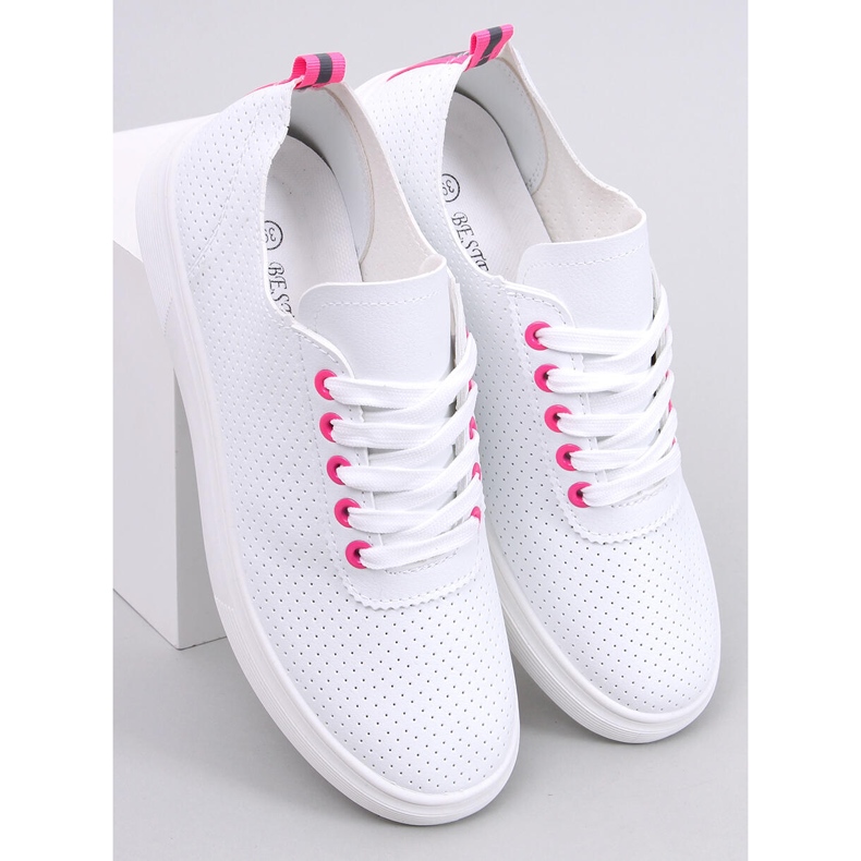 Damsneakers Gelman WHITE/FUCHJA vit 1