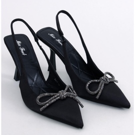 Hannah Black pumps med öppen häl svart 1