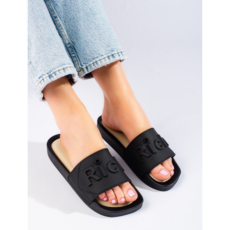 W. Potocki Potocki svarta tofflor för kvinnor 2