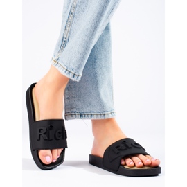 W. Potocki Potocki svarta tofflor för kvinnor 1