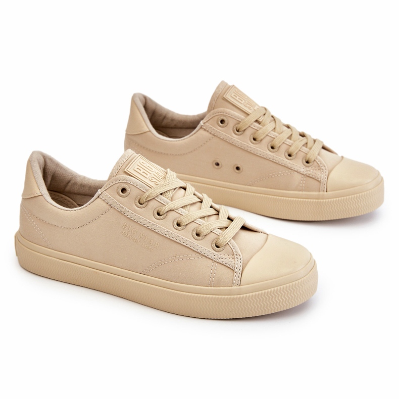 Klassiska låga sneakers Big Star LL274094 Beige 4
