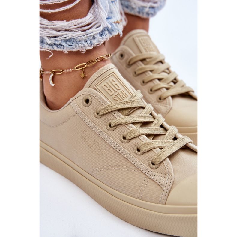 Klassiska låga sneakers Big Star LL274094 Beige 8