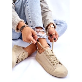 Klassiska låga sneakers Big Star LL274094 Beige 11