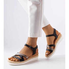 Svarta kilasandaler från Ridenour 1