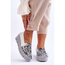 Läder Wedge Sneakers Maciejka 5814A-11 Vit-Svart 1