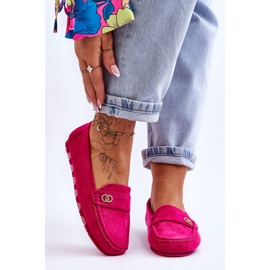 Castelo Fuchsia Slip-On Loafers i mocka rosa 1