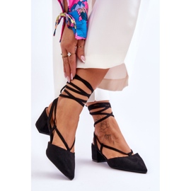 PG1 Black Carlotte Knotted Low Heel Pumps svart 2