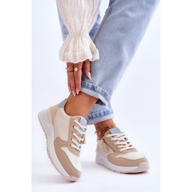 PG1 Damsportskor med dragkedja Beige Larisa 2