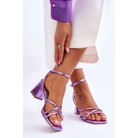 Fashionabla Felisa Violet högklackade sandaler purpur 2