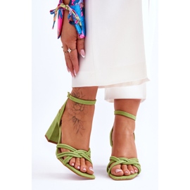 Klassiska mockasandaler Grön Bernett 1