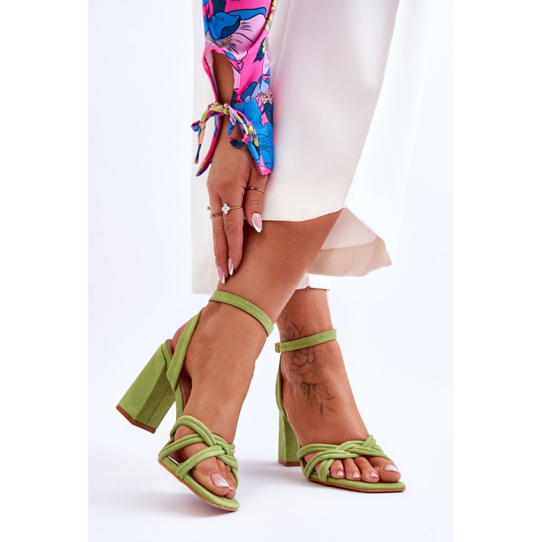 Klassiska mockasandaler Grön Bernett 2