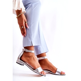 Alberto Violli Kvinnors silverläder sandaler 3