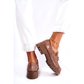 Lemar Kvinnors mocka ljusbruna skor med en prydnad 4