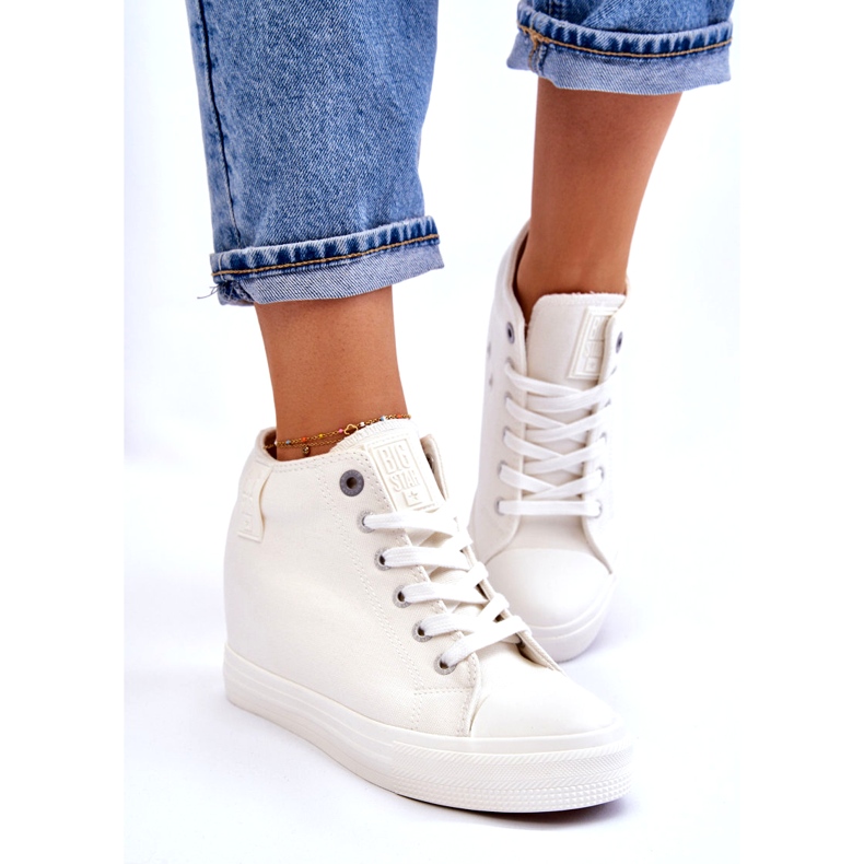Hidden Wedge High Sneakers Big Star LL274035 Vit 2