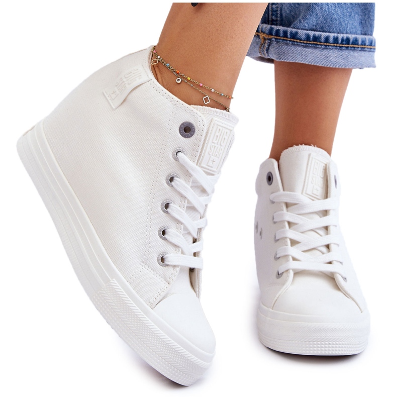Hidden Wedge High Sneakers Big Star LL274035 Vit 6