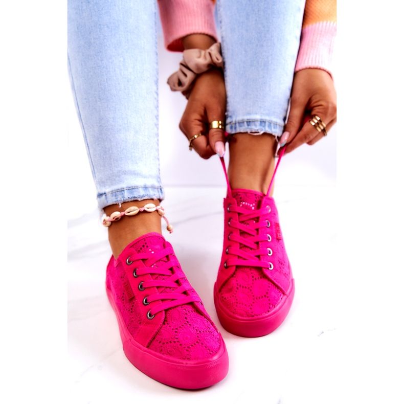 Openwork Sneakers Big Star JJ274060 Rosa 1