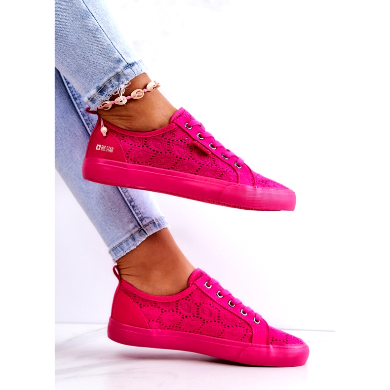 Openwork Sneakers Big Star JJ274060 Rosa 6
