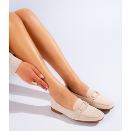 Shelovet mocka kvinnors beige loafers 1