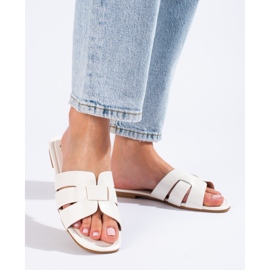 Klassiska damtofflor vita Shelovet 1