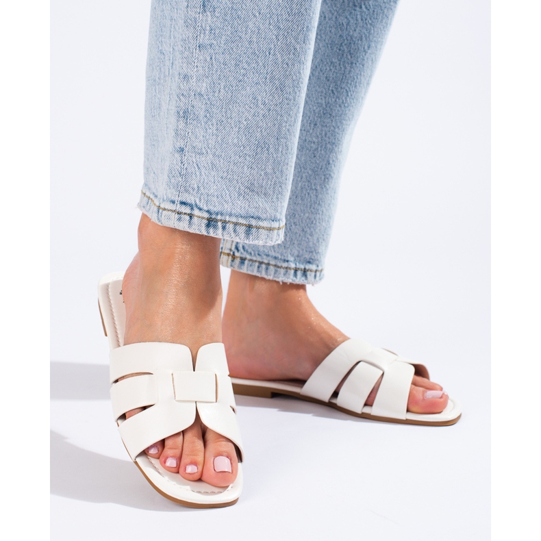 Klassiska damtofflor vita Shelovet 1