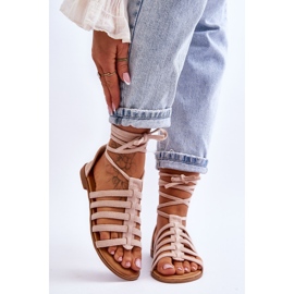 FC3 Romansandaler i mocka för kvinnor Beige Semper 1