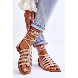 FC3 Romansandaler i mocka för kvinnor Beige Semper 2