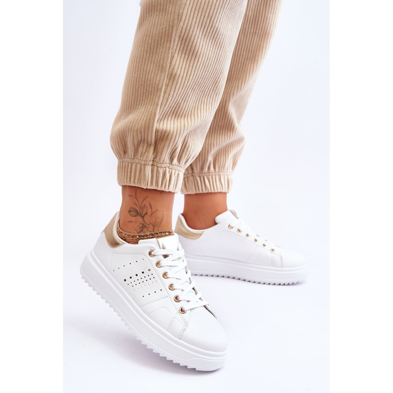 Sportskor för kvinnor Vit och guld Var först! 2