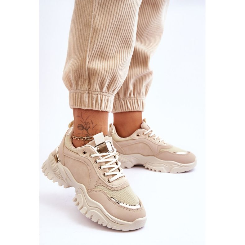 Klassiska Platform Sneakers Beige Need It 2