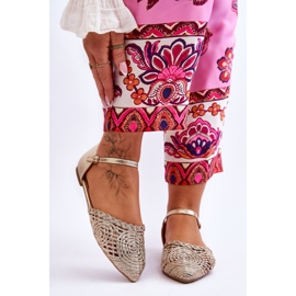 FM1 Eleganta damsandaler Platt guld Sheia gyllene 1