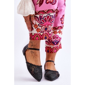 FM1 Eleganta damsandaler Flat Black Sheia svart 1