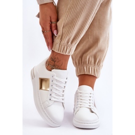 Klassiska Follow Me Sportskor i vitt och guld 1