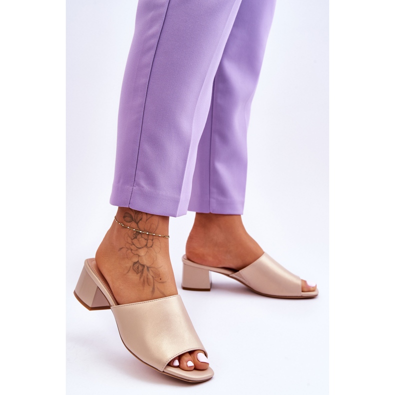 Eleganta Smooth Tofflor Sergio Leone KL317 Beige 2