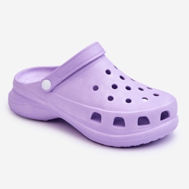PG2 Crocs Foam Mules Med Chunky Sulor Lila Katniss purpur 1