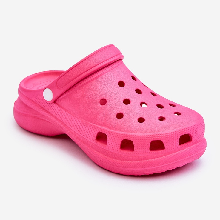 PG2 Skum Crocs-sandaler på en tjock sula Mörkrosa Katniss 1