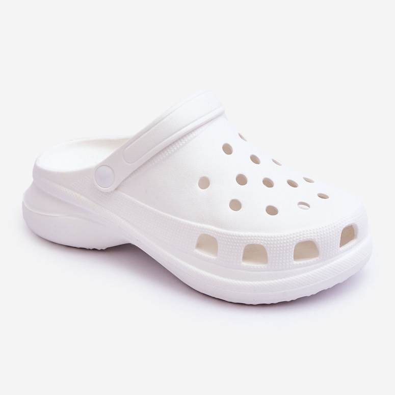 PG2 Foam Tofflor Crocs På En Chunky Sula Vit Katniss 1
