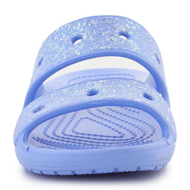 Crocs Classic Glitter Sandal Jr. 207788-5Q6 tofflor blå 1