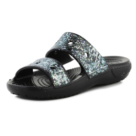 Crocs Classic Glitter Sandal 207788-0C4 flipflops svart 2