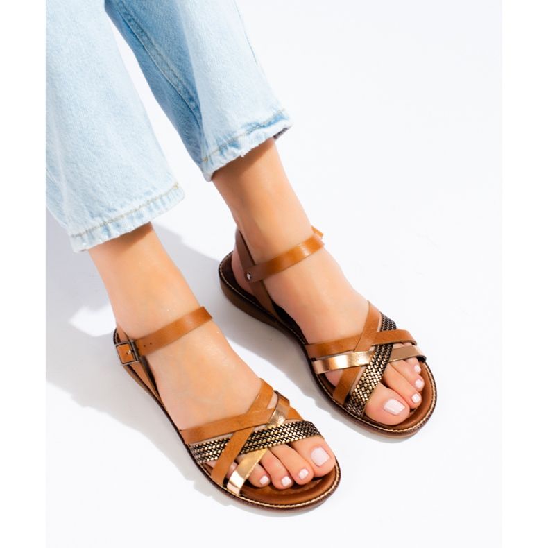 Bruna lädersandaler för kvinnor från W. Potocki 2