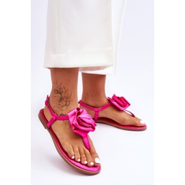 FS1 Flip Flops för kvinnor med tyg Rose Fuchsia Carisma rosa 2