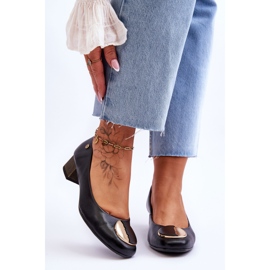 Läder lågklackade pumpar Maciejka 05960-01 Svart 1