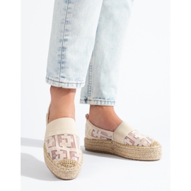 Spets espadriller på plattformen Shelovet svart beige 1