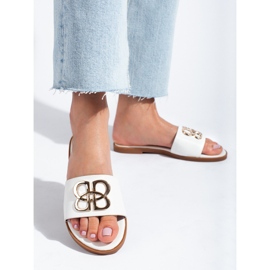 Klassiska damtofflor vita Shelovet 2