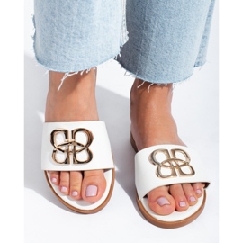 Klassiska damtofflor vita Shelovet 1