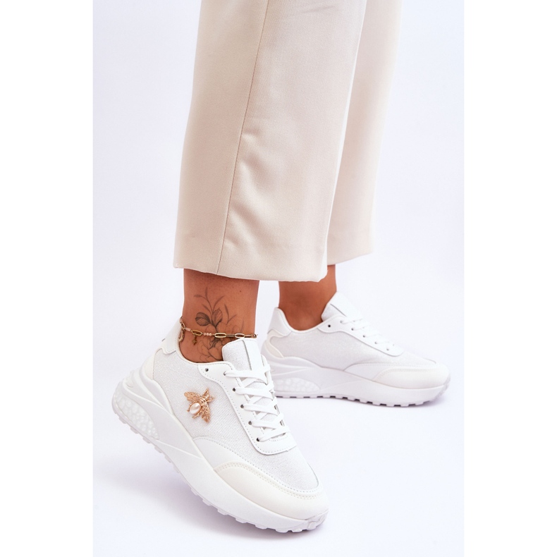 PS1 Glänsande sportskor med vit Seneca-dekoration 2