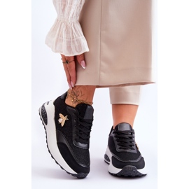 PS1 Glansiga sportskor med svart Seneca-dekoration 1