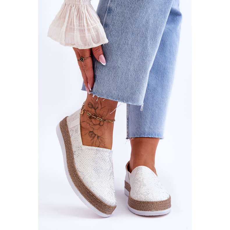 Läder Espadrilles Loafers Big Star LL276004 Vit 1