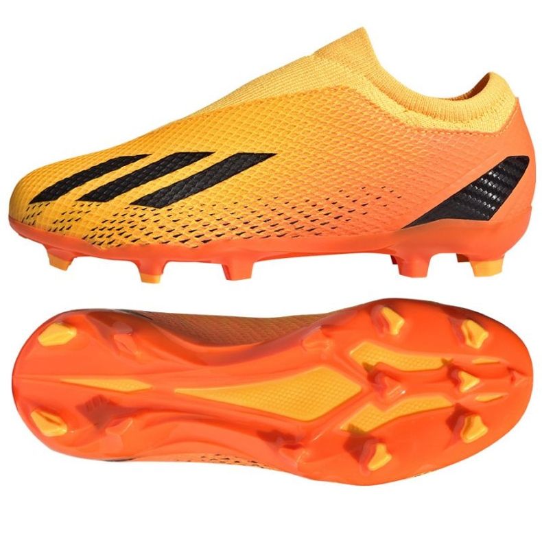 Adidas X Speedportal.3 Ll Fg Jr GZ5060 fotbollsskor orange apelsiner och röda 1