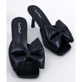 Ellie Black Bow stilettklacksandaler svart 1
